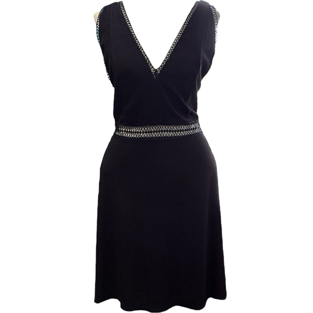 Free People Cutout Ribbed Bodycon‎ Mini Dress Size 12 Boho Chic Whimsigoth BLK